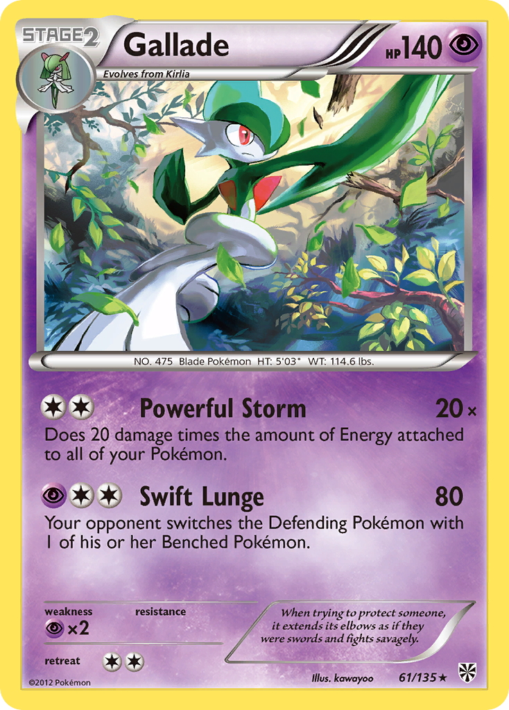 Gallade (61/135) [Black & White: Plasma Storm] | Devastation Store