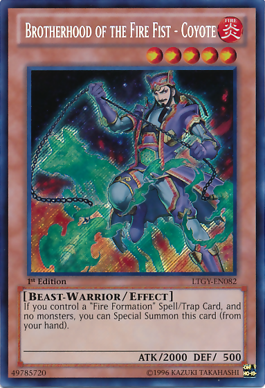 Brotherhood of the Fire Fist - Coyote [LTGY-EN082] Secret Rare | Devastation Store