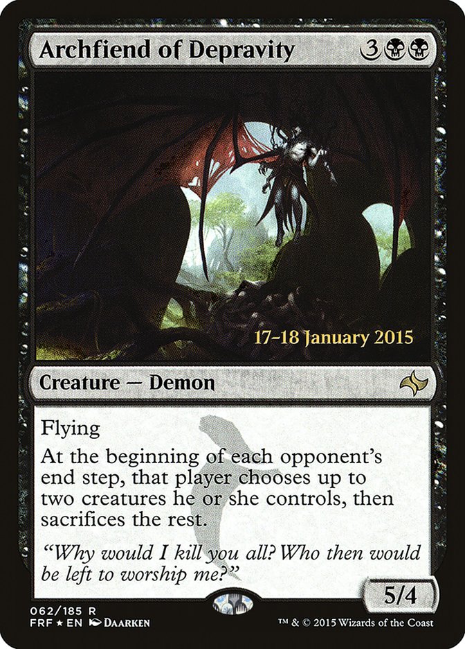 Archfiend of Depravity  [Fate Reforged Prerelease Promos] - Devastation Store | Devastation Store