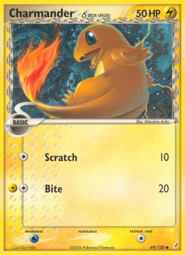 Charmander (49/100) (Delta Species) [EX: Crystal Guardians] | Devastation Store