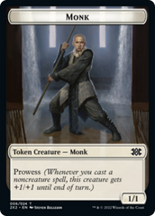 Boar // Monk Double-sided Token [Double Masters 2022 Tokens] | Devastation Store