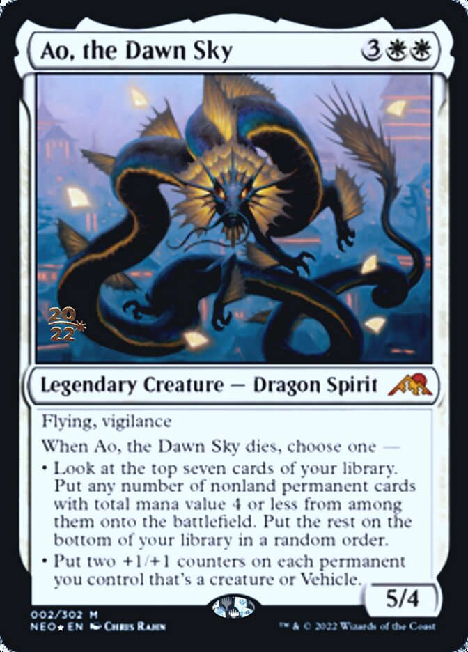 Ao, the Dawn Sky [Kamigawa: Neon Dynasty Prerelease Promos] | Devastation Store