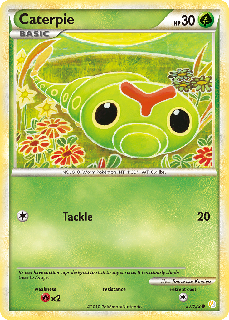 Caterpie (57/123) [HeartGold & SoulSilver: Base Set] | Devastation Store