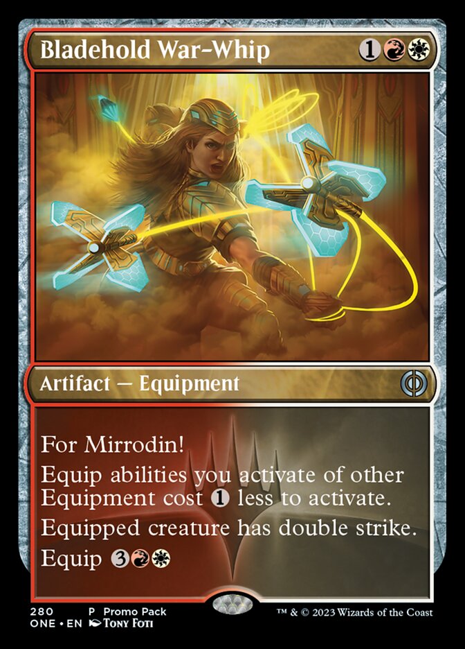 Bladehold War-Whip (Promo Pack) [Phyrexia: All Will Be One Promos] | Devastation Store