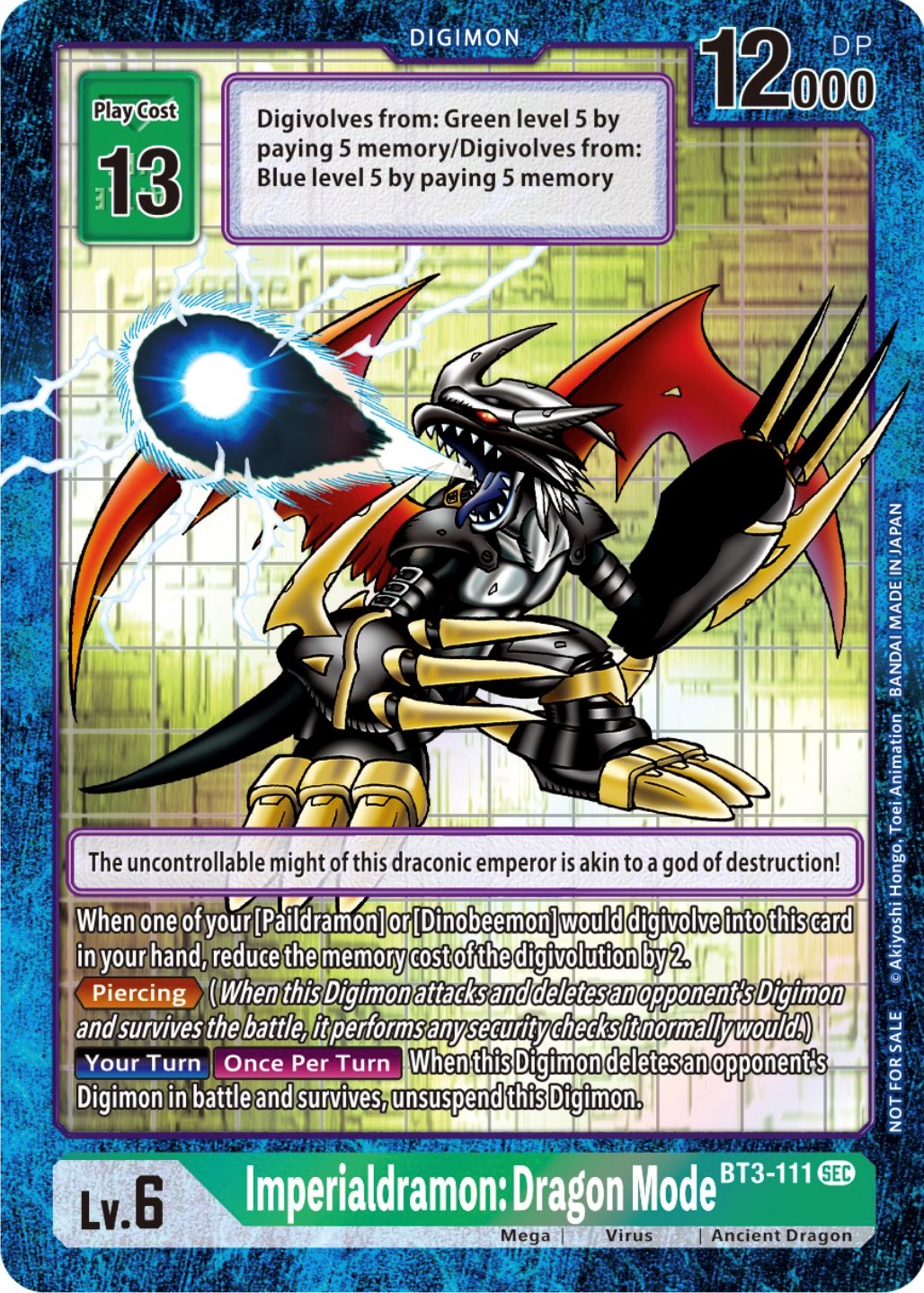 Imperialdramon: Dragon Mode [BT3-111] (Alternate Art) [Draconic Roar] | Devastation Store