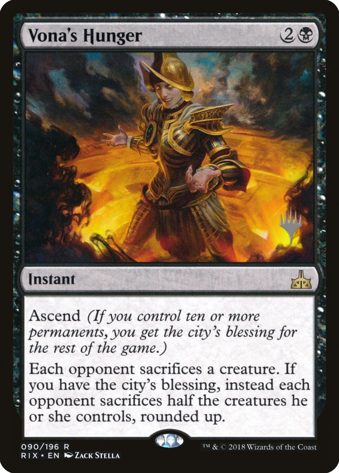 Vona's Hunger (Promo Pack) [Rivals of Ixalan Promos] | Devastation Store