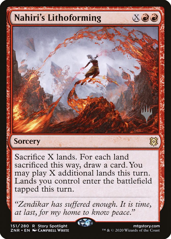 Nahiri's Lithoforming (Promo Pack) [Zendikar Rising Promos] | Devastation Store