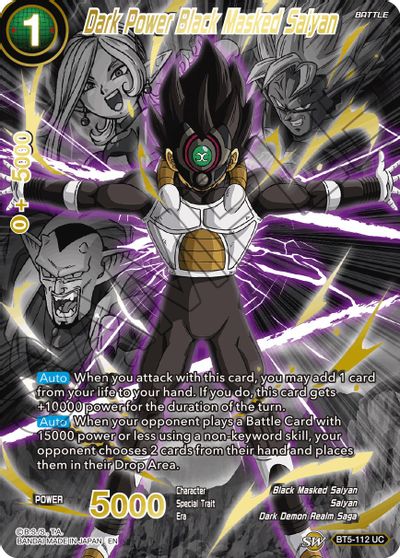 Dark Power Black Masked Saiyan (Alternate Art) [BT5-112] | Devastation Store