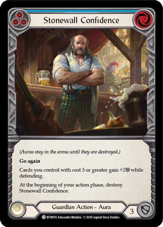 Stonewall Confidence (Blue) [WTR074] Unlimited Edition Rainbow Foil - Devastation Store | Devastation Store