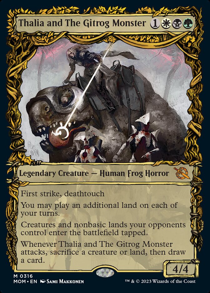 Thalia and The Gitrog Monster (Showcase Planar Booster Fun) [March of the Machine] | Devastation Store