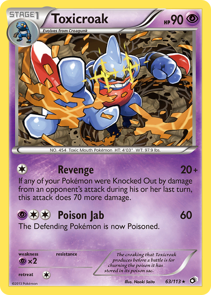 Toxicroak (63/113) [Black & White: Legendary Treasures] | Devastation Store