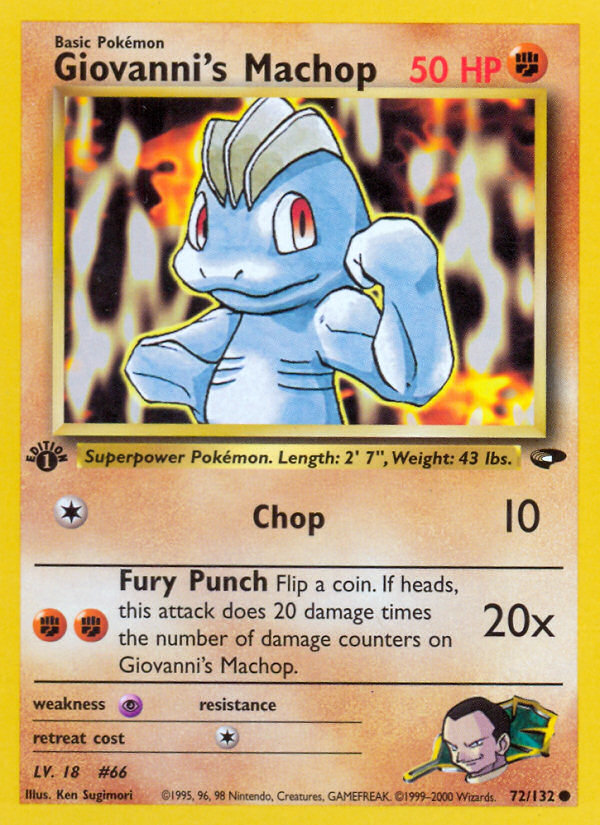 Giovanni's Machop (72/132) [Gym Challenge 1st Edition] | Devastation Store