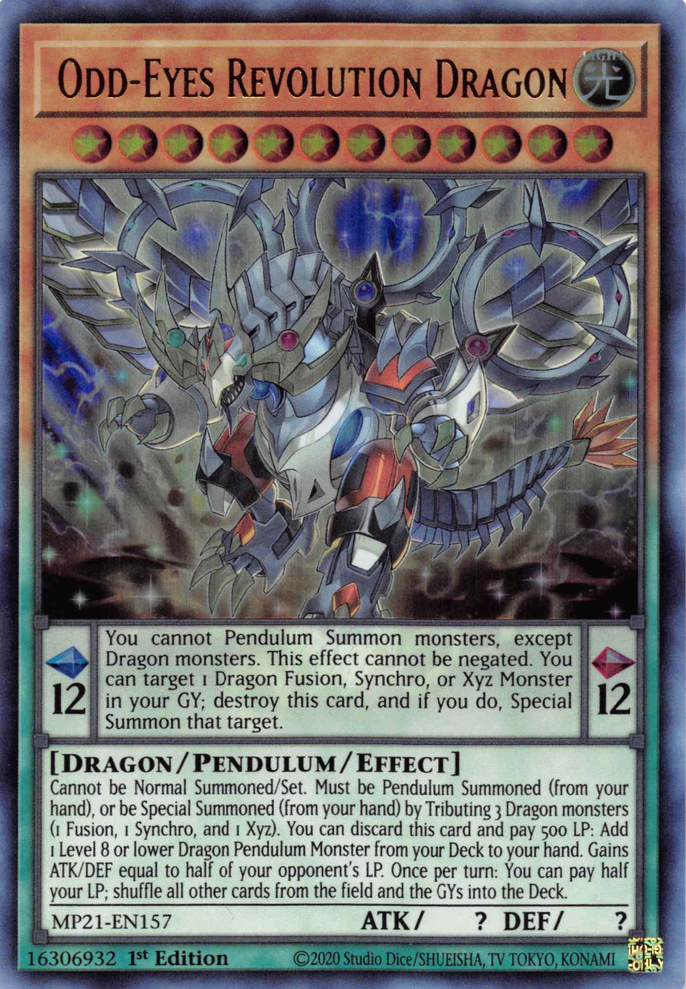 Odd-Eyes Revolution Dragon [MP21-EN157] Ultra Rare | Devastation Store