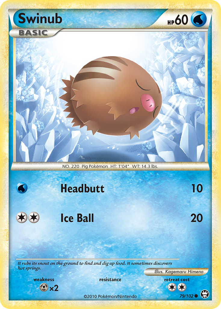 Swinub (79/102) [HeartGold & SoulSilver: Triumphant] | Devastation Store