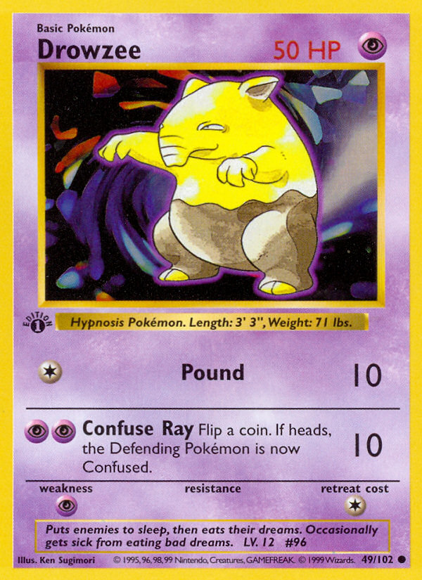 Drowzee (49/102) (Shadowless) [Base Set 1st Edition] | Devastation Store