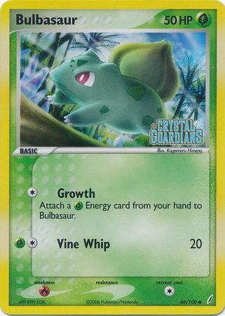 Bulbasaur (46/100) (Stamped) [EX: Crystal Guardians] | Devastation Store