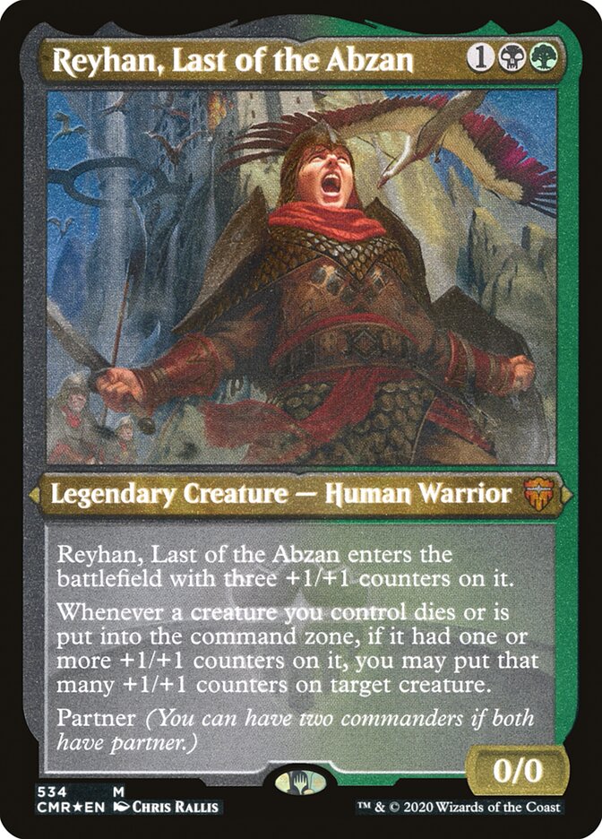 Reyhan, Last of the Abzan (Etched) [Commander Legends] | Devastation Store