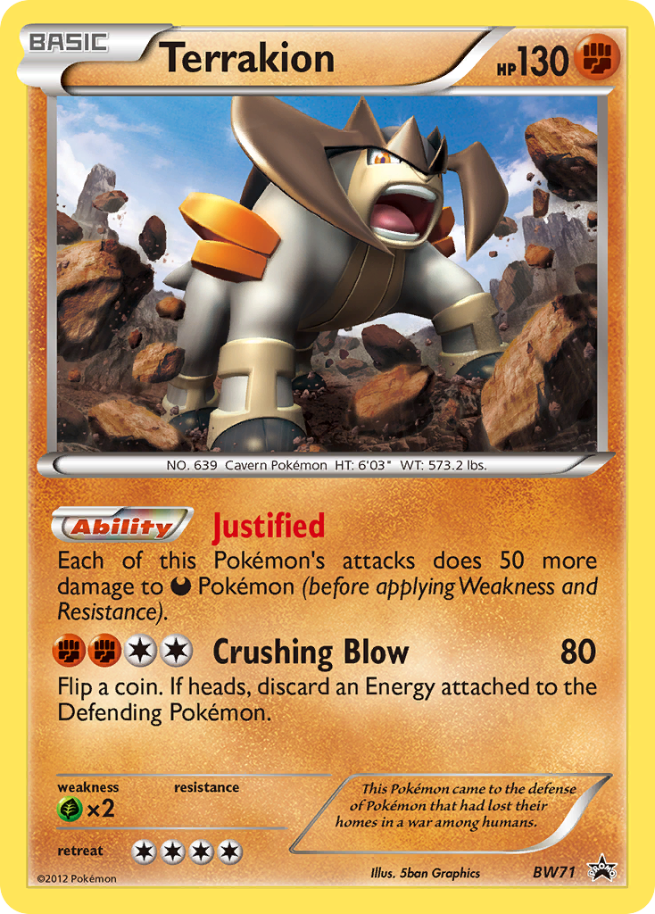 Terrakion (BW71) [Black & White: Black Star Promos] | Devastation Store