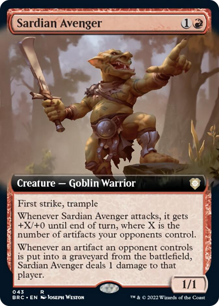 Sardian Avenger (Extended Art) [The Brothers' War Commander] | Devastation Store