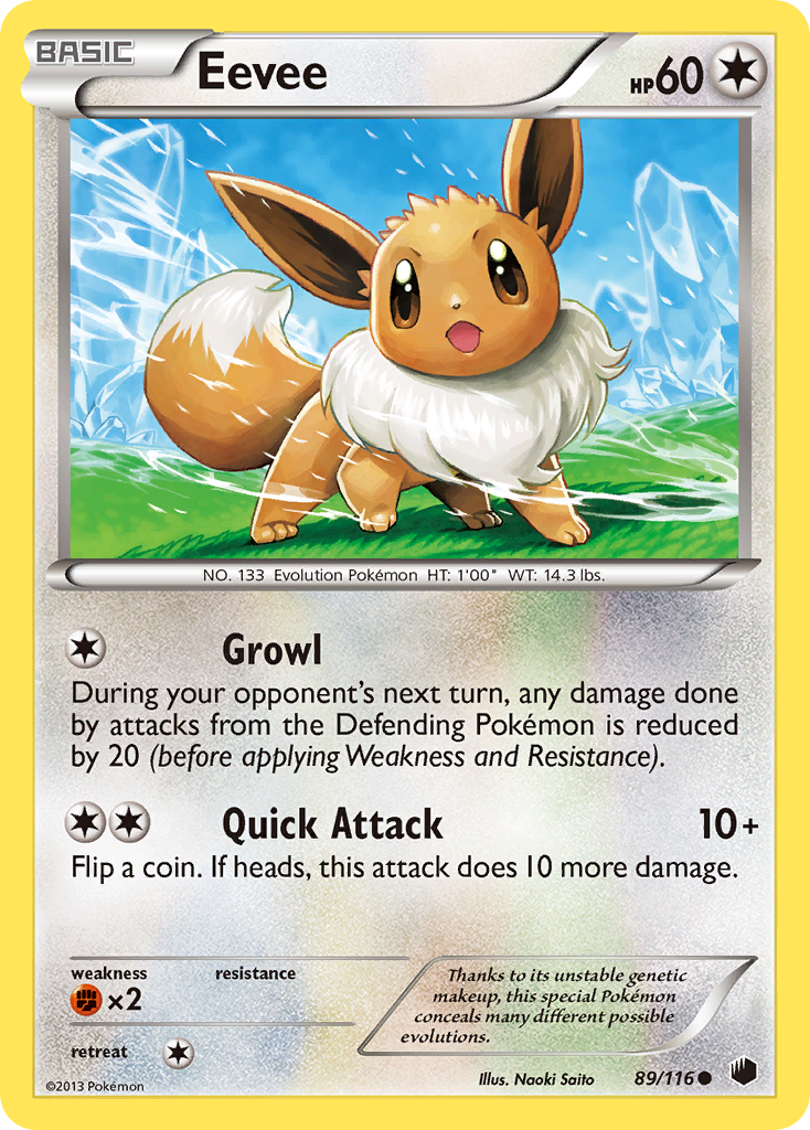 Eevee (89/116) [Black & White: Plasma Freeze] | Devastation Store