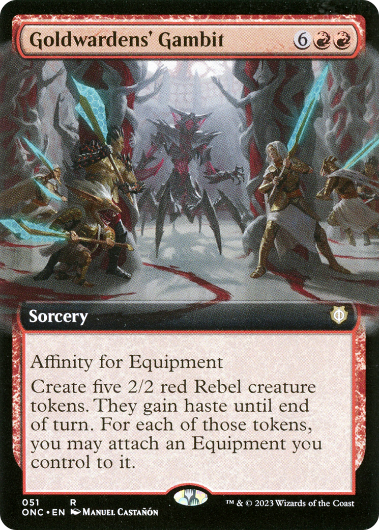 Goldwardens' Gambit (Extended Art) [Phyrexia: All Will Be One Commander] | Devastation Store