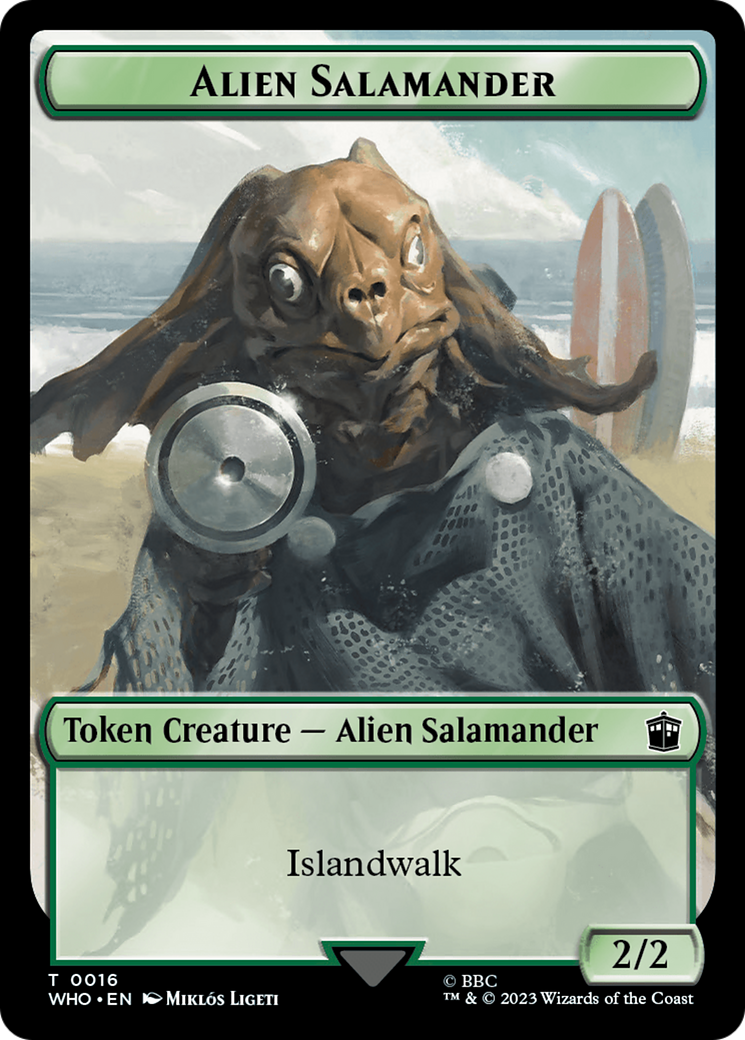 Human Noble // Alien Salamander Double-Sided Token [Doctor Who Tokens] | Devastation Store