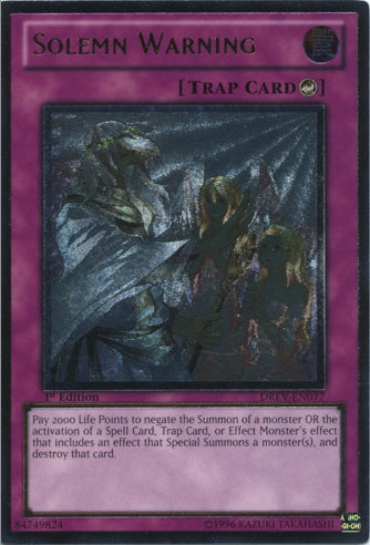 Solemn Warning [DREV-EN077] Ultimate Rare | Devastation Store