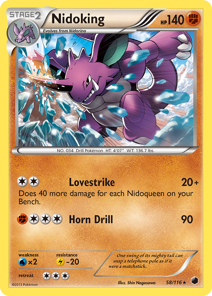 Nidoking (58/116) [Black & White: Plasma Freeze] | Devastation Store