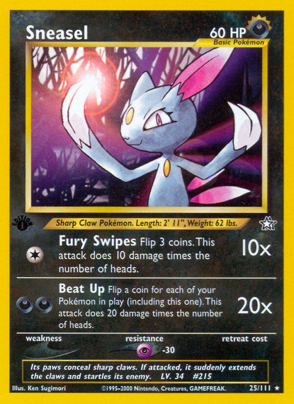 Sneasel (25/111) [Neo Genesis 1st Edition] | Devastation Store