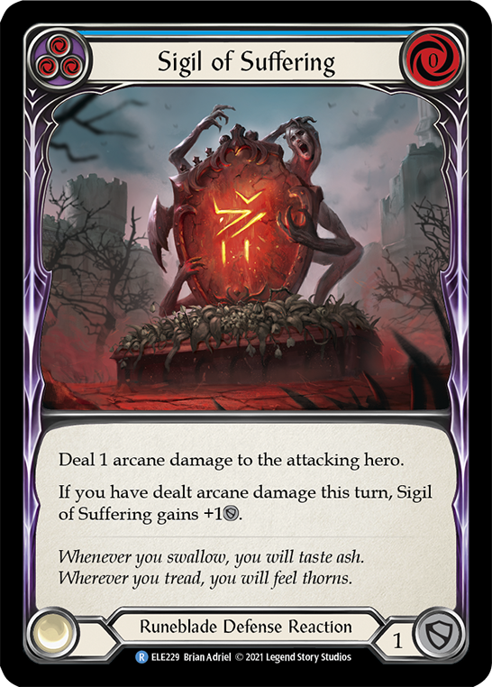 Sigil of Suffering (Blue) [ELE229] (Tales of Aria)  1st Edition Rainbow Foil | Devastation Store