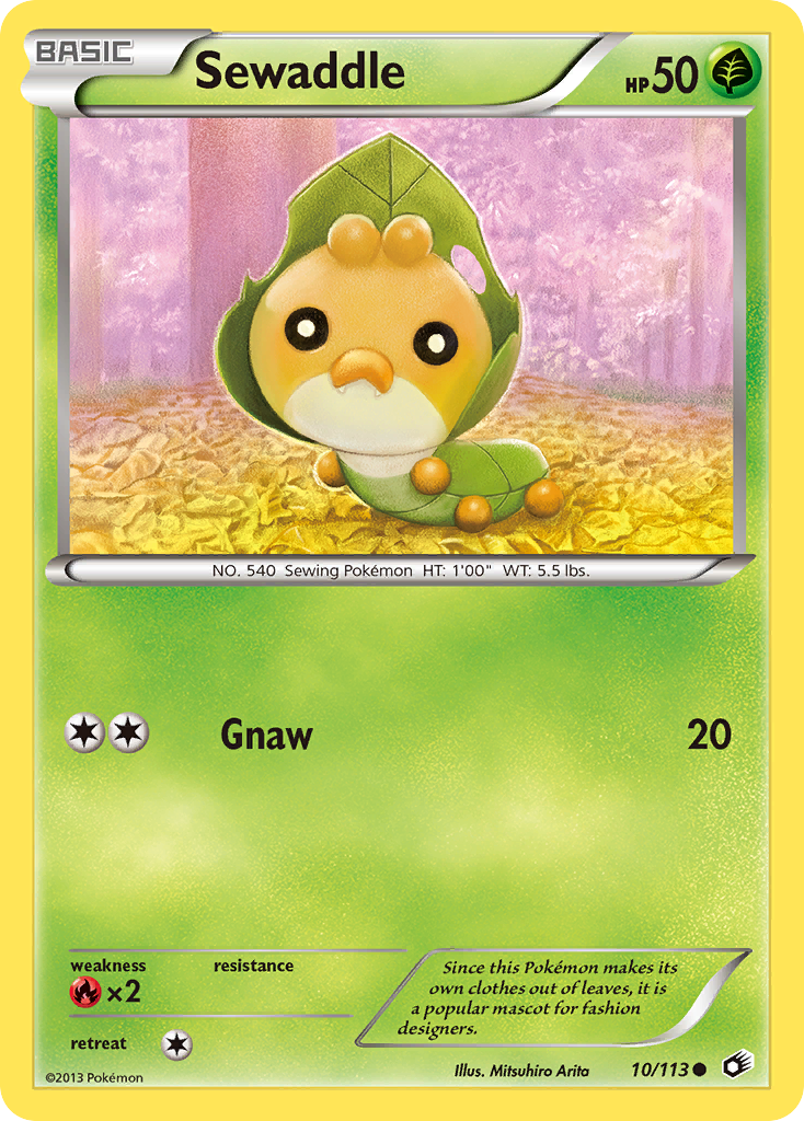 Sewaddle (10/113) [Black & White: Legendary Treasures] | Devastation Store
