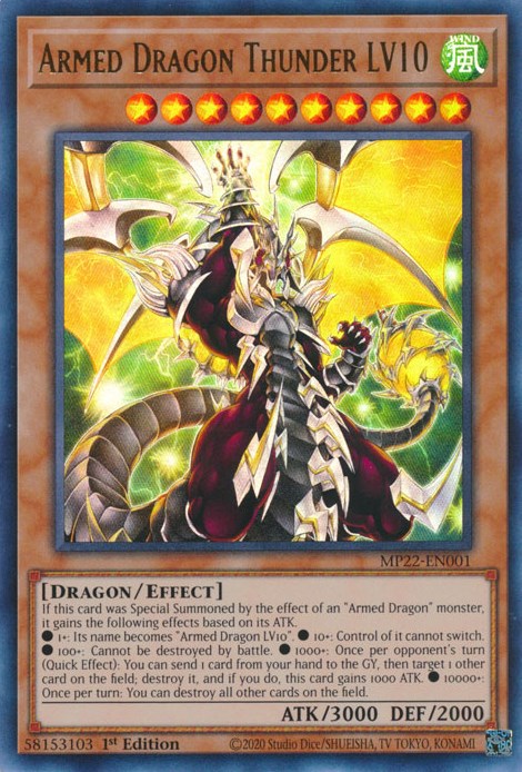 Armed Dragon Thunder LV10 [MP22-EN001] Ultra Rare | Devastation Store