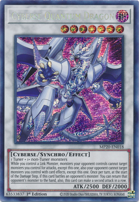 Cyberse Quantum Dragon [MP20-EN018] Prismatic Secret Rare | Devastation Store