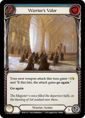 Warrior's Valor (Blue) [WTR131-R] Alpha Print Rainbow Foil - Devastation Store | Devastation Store