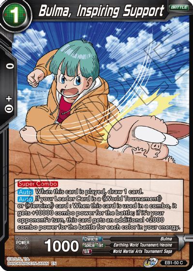 Bulma, Inspiring Support (EB1-50) [Battle Evolution Booster] | Devastation Store