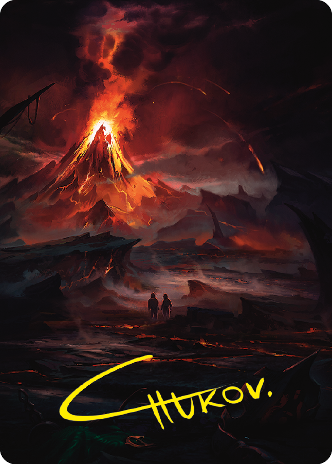 Valley of Gorgoroth Art Card (Gold-Stamped Signature) [The Lord of the Rings: Tales of Middle-earth Art Series] | Devastation Store