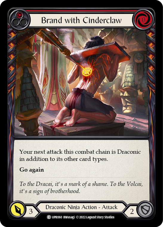 Brand with Cinderclaw (Red) [UPR060] (Uprising)  Rainbow Foil | Devastation Store