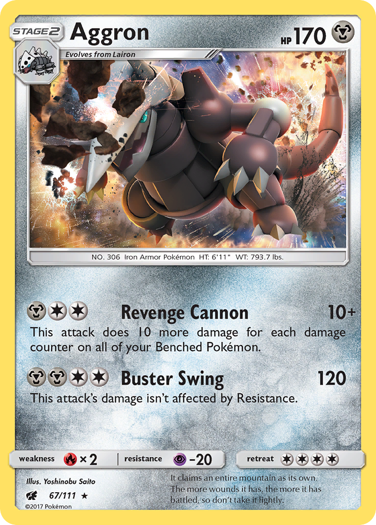 Aggron (67/111) [Sun & Moon: Crimson Invasion] | Devastation Store