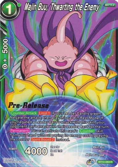 Majin Buu, Thwarting the Enemy (BT14-083) [Cross Spirits Prerelease Promos] | Devastation Store