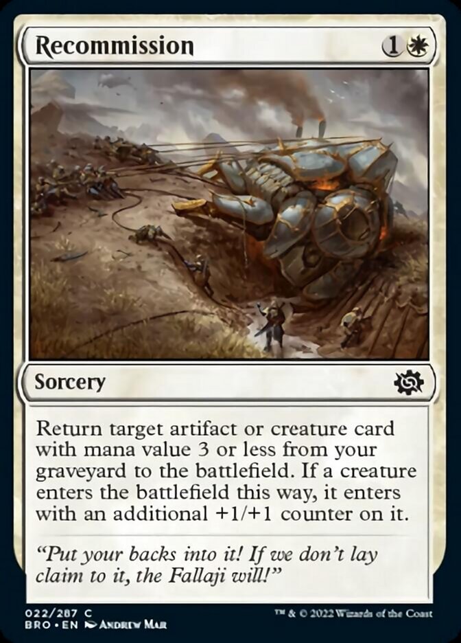 Recommission [The Brothers' War] | Devastation Store