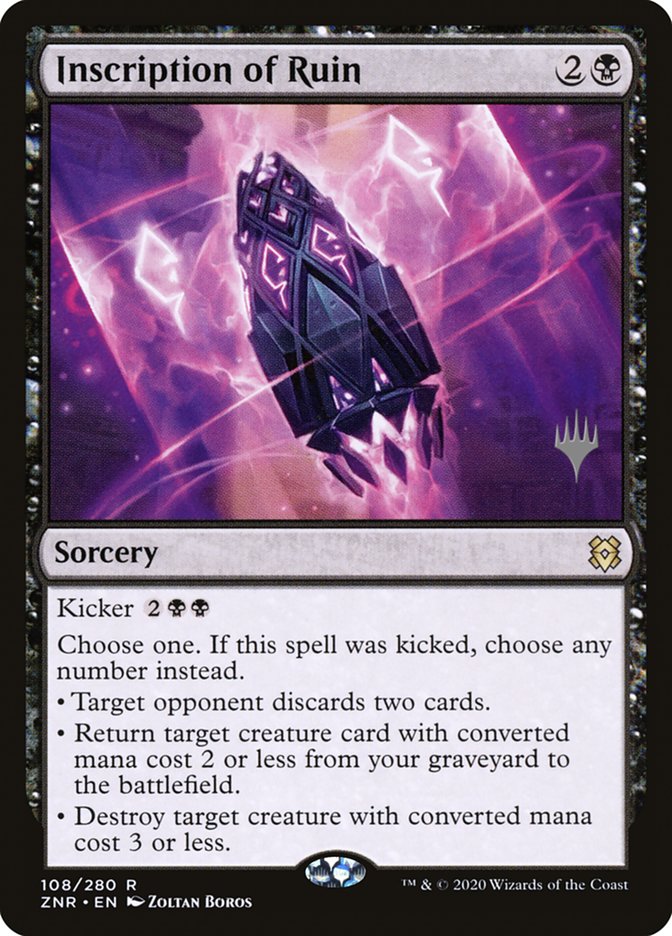 Inscription of Ruin (Promo Pack) [Zendikar Rising Promos] | Devastation Store