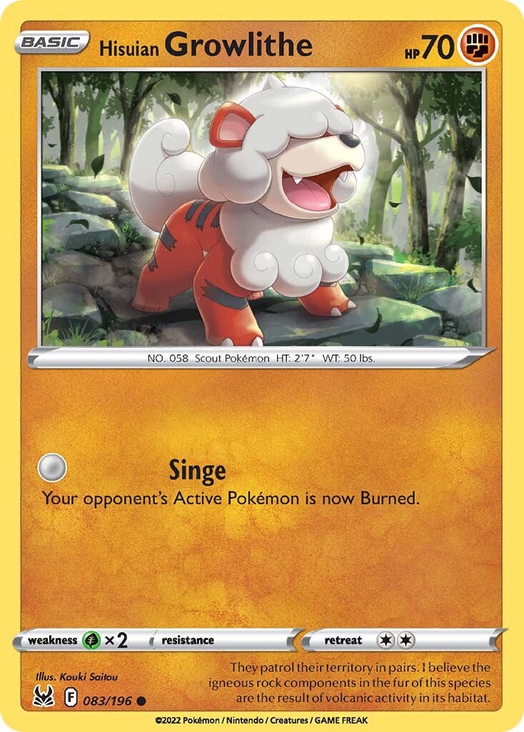 Hisuian Growlithe (083/196) [Sword & Shield: Lost Origin] | Devastation Store