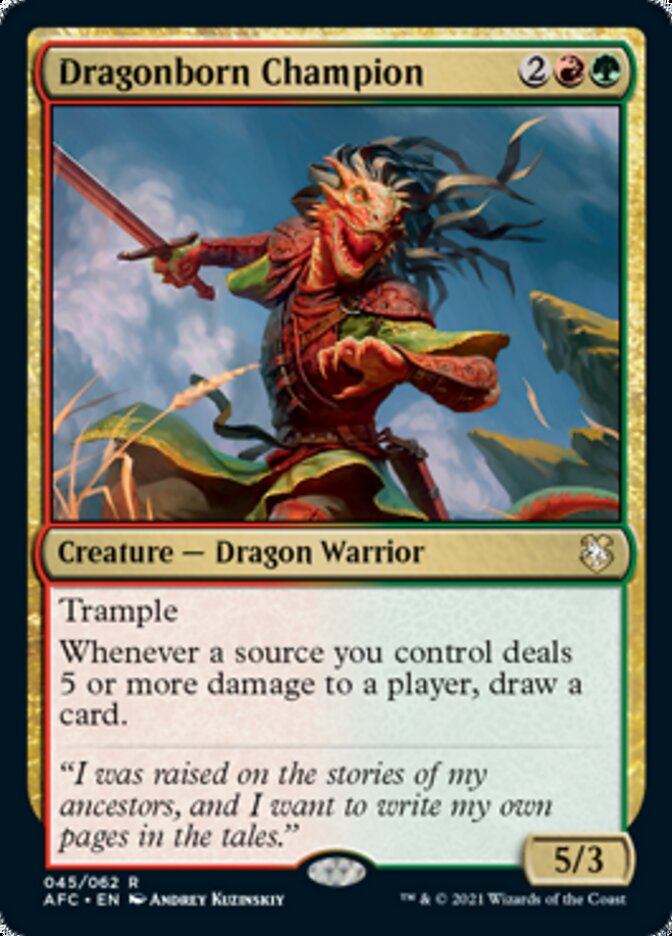 Dragonborn Champion [Dungeons & Dragons: Adventures in the Forgotten Realms Commander] | Devastation Store