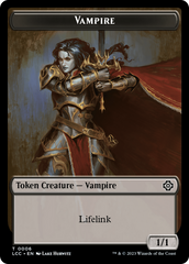 Vampire (0006) // Vampire Demon Double-Sided Token [The Lost Caverns of Ixalan Commander Tokens] | Devastation Store