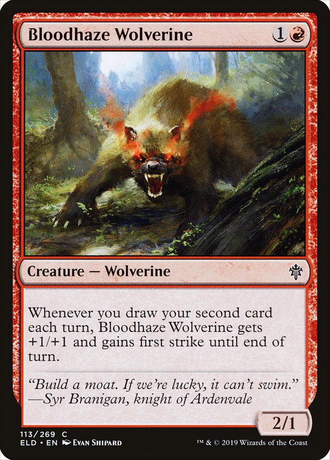 Bloodhaze Wolverine [Throne of Eldraine] | Devastation Store