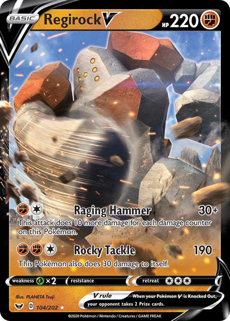 Regirock V (104/202) [Sword & Shield: Base Set] | Devastation Store