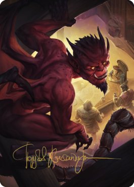 Nefarious Imp Art Card (Gold-Stamped Signature) [Commander Legends: Battle for Baldur's Gate Art Series] | Devastation Store