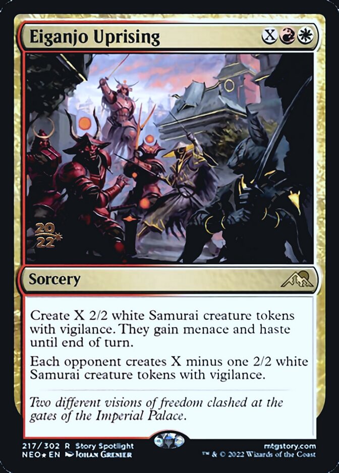 Eiganjo Uprising [Kamigawa: Neon Dynasty Prerelease Promos] | Devastation Store