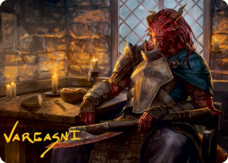 Jaded Sell-Sword Art Card (Gold-Stamped Signature) [Dungeons & Dragons: Adventures in the Forgotten Realms Art Series] | Devastation Store