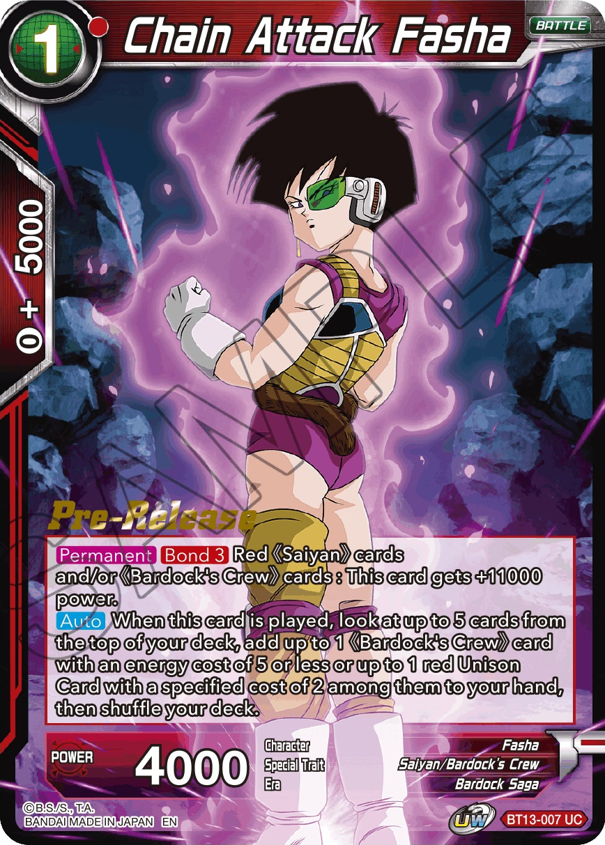 Chain Attack Fasha (BT13-007) [Supreme Rivalry Prerelease Promos] | Devastation Store